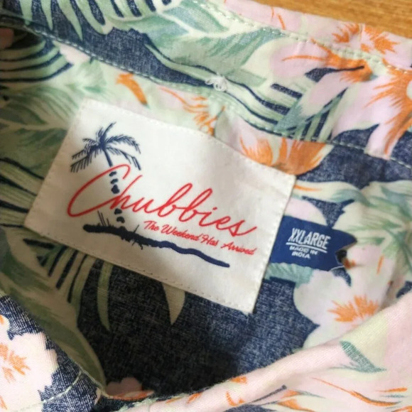 Chubbies Floral Hawaiian Shirt 2XL - Picture 4 of 8